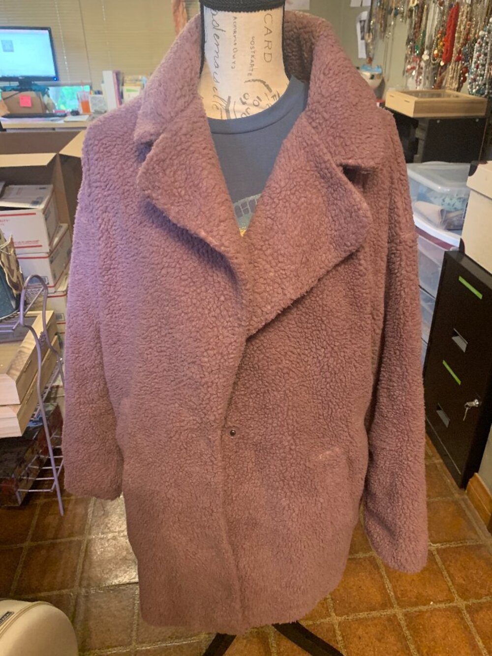 Abercrombie & Finch Teddy Fleece Women's XL Winter Coat SELLING AS IS